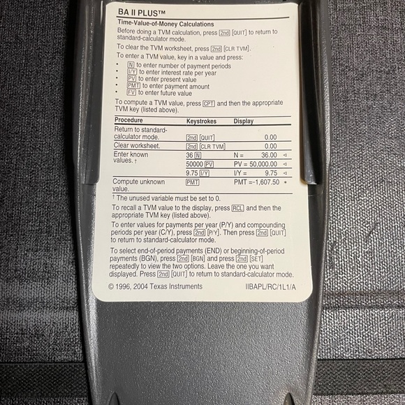 BA II Plus Texas Instruments Calculator - Picture 3 of 5
